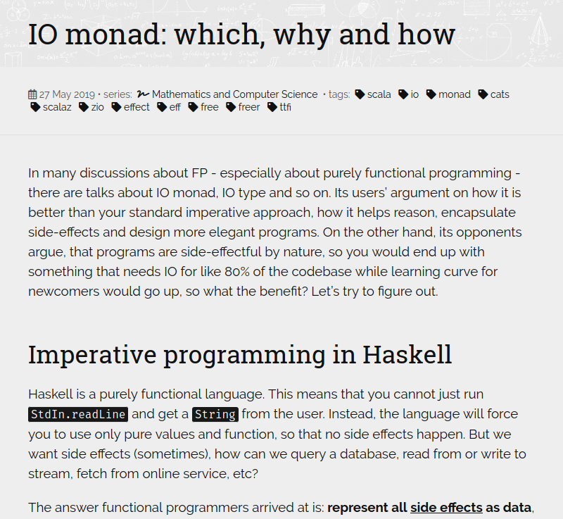 IO monad: which, why and how