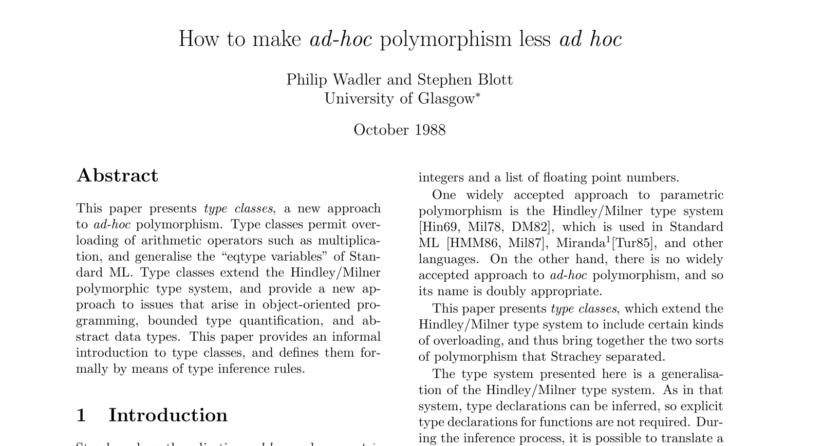 How to make ad-hoc polymorphism less ad hoc